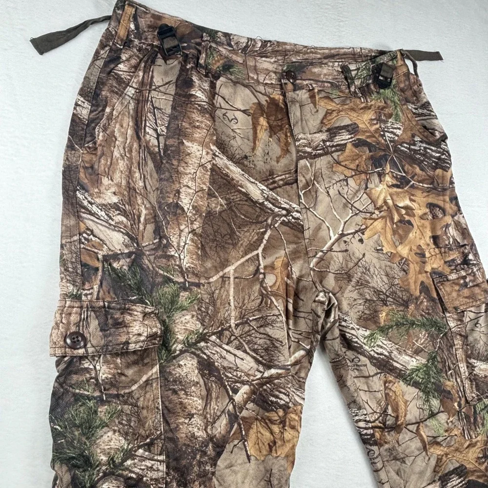 Cabelas Camo Cargo Pants Mens XL‎ Brown Realtree Camouflage Nylon Adjustable